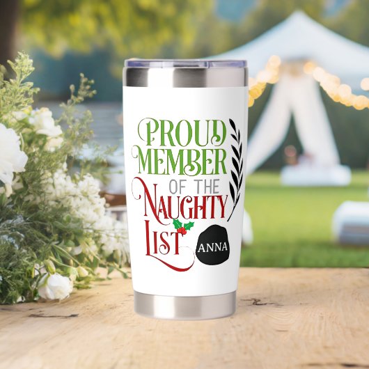 Proud member of the naughty list 保温保冷タンブラー (ウェディング (回転後))