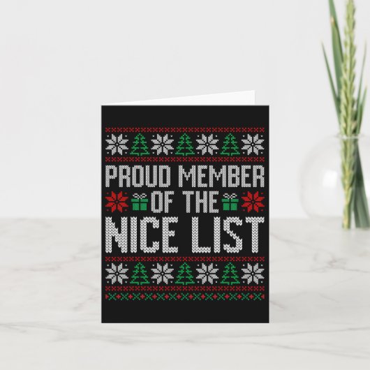 Proud Member Of The Nice List  カード (正面)