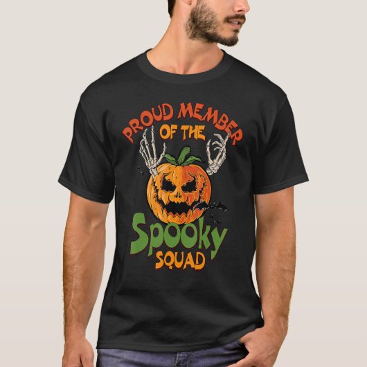 Proud Member Of The Spooky Squad Spooky Season Hal Tシャツ (正面)