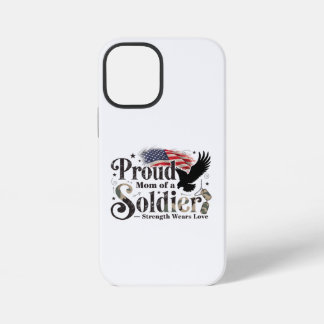Proud Military Mom Soldier Pride Art iPhone 12 Miniケース