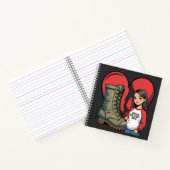 Proud Military Wife – “Boot Wife” Heart ノートブック (内部)