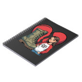 Proud Military Wife – “Boot Wife” Heart ノートブック (左側)