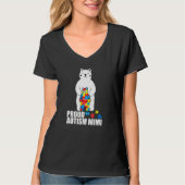Proud Mimi Bear Autism Awareness Puzzle Piece Fami Tシャツ (正面)