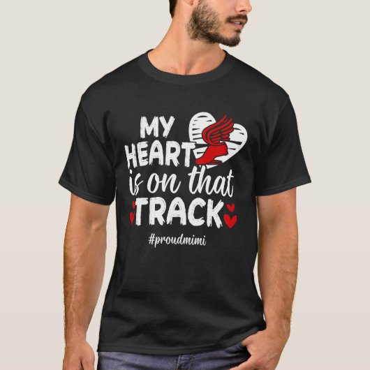 Proud Mimi Of A Track And Field Athlete Track Mimi Tシャツ (正面)