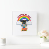 Proud Mom Grad Squad 2026 スクエア壁時計 (ホーム)