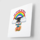 Proud Mom Grad Squad 2026 スクエア壁時計 (傾斜)