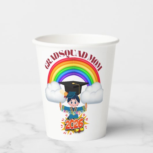 Proud Mom Grad Squad 2026 紙コップ (正面)