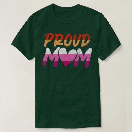 Proud Mom Lesbian LGBTQ Pride Month Queer Equality Tシャツ (デザイン正面)