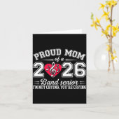 Proud Mom Of A 2026 Band Senior Music Gift カード (黄色い花)