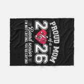 Proud Mom Of A 2026 Band Senior Music Gift  フリースブランケット (正面(横))