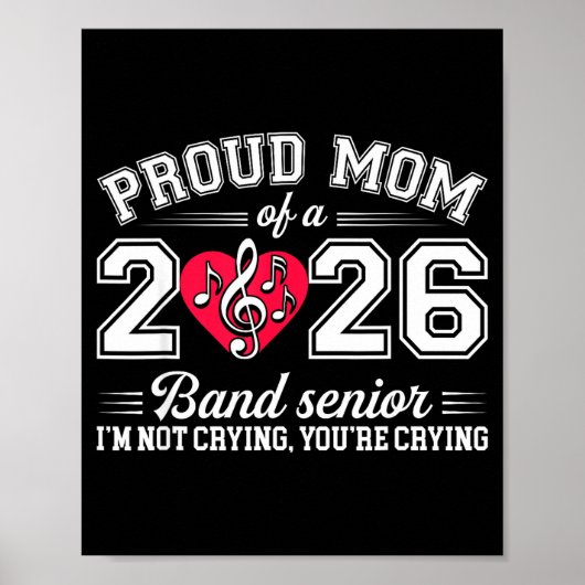 Proud Mom Of A 2026 Band Senior Music Gift  ポスター (正面)