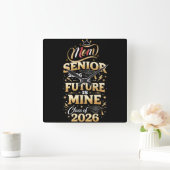 Proud Mom of a 2026 Graduate スクエア壁時計 (ホーム)