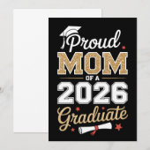 Proud Mom Of A 2026 Graduate Class Of Graduation 案内状 (正面/裏面)
