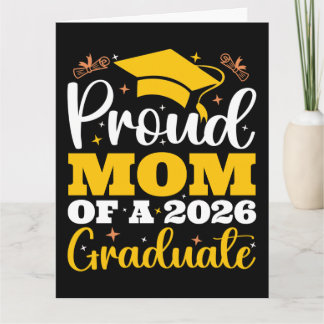 Proud Mom Of A 2026 Personalized Graduation Mother カード