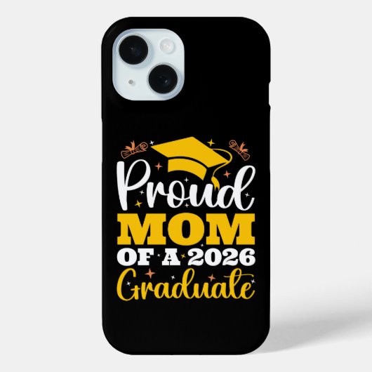 Proud Mom Of A 2026 Personalized Graduation Mother Case-Mate iPhoneケース (裏面)