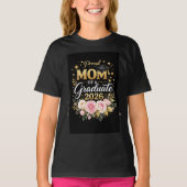Proud Mom of a Graduate 2026 – Elegant Gold & Flor Tシャツ (正面)
