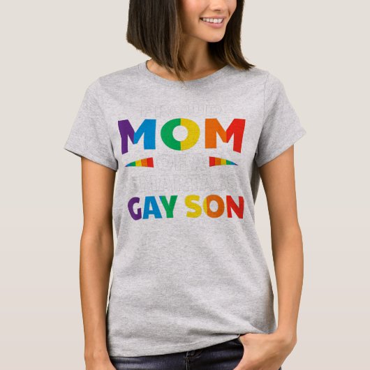 Proud Mom Of A Smartass Gay Son Funny LGBT Ally Tシャツ (正面)