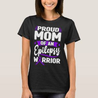 Proud Mom Of An Epilepsy Warrior Purple Ribbon  Tシャツ
