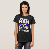 Proud Mom Of An Epilepsy Warrior Purple Ribbon  Tシャツ (正面フル)