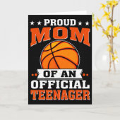 Proud Mom Of An Official Teenager 13th Birthday Sk カード (黄色い花)