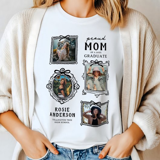 Proud Mom Photo Collage Graduate Tシャツ