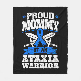 Proud Mommy Of An Ataxia Warrior Awareness Ribbon フリースブランケット