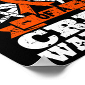 Proud Mother Of A Crps Warrior Rsd Awareness Ribbo ポスター (角)