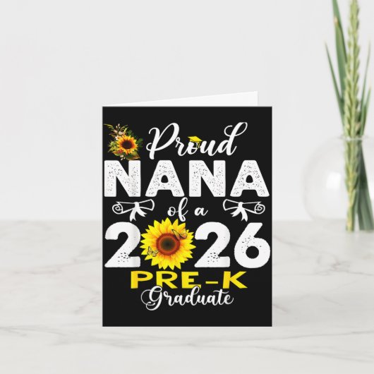 Proud nana of 2026 pre-k graduate mothers day カード (正面)