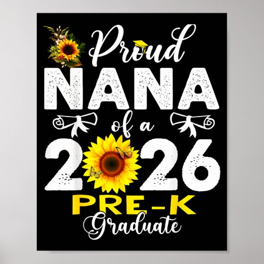 Proud nana of 2026 pre-k graduate mothers day ポスター (正面)