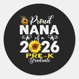 Proud nana of 2026 pre-k graduate mothers day ラウンドシール