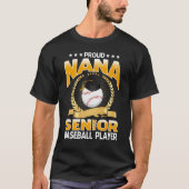 Proud Nana Senior Class Of 2024 Baseball Player Tシャツ (正面)