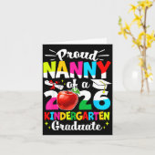Proud nanny of a class of 2026 graduate kids  カード (黄色い花)