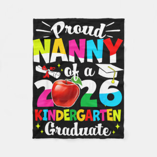 Proud nanny of a class of 2026 graduate kids  フリースブランケット