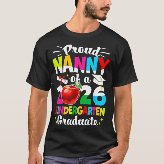 Proud nanny of a class of 2026 graduate kids tシャツ (正面)