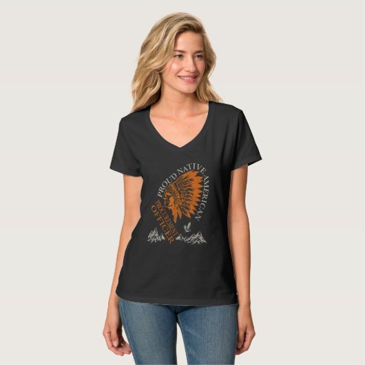 Proud Native American Job Procurement Officer Tシャツ (正面フル)