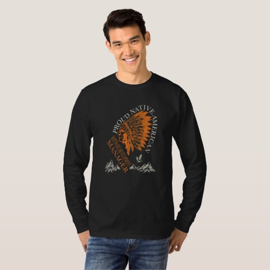Proud Native American Job Software Development Man Tシャツ (正面フル)