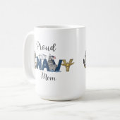Proud navy mom mother's day コーヒーマグカップ (正面左)
