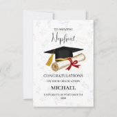 Proud Nephew Graduation Personalized カード (正面)