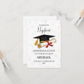 Proud Nephew Graduation Personalized カード (正面/裏面インサイチュ)