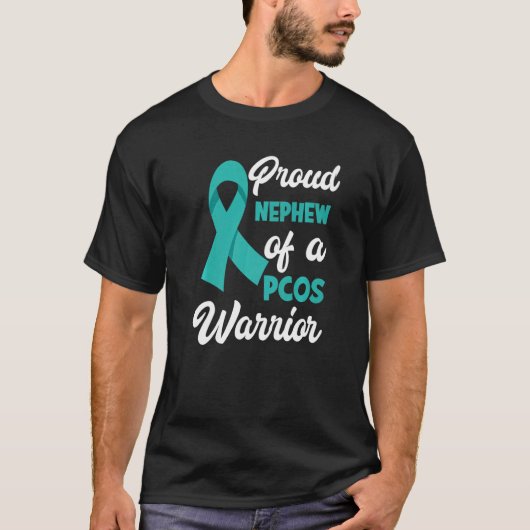 Proud Nephew Of A PCOS Warrior PCOS Awareness   Tシャツ (正面)