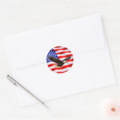 Proud New American – Bald Eagle Round Sticker ラウンドシール (封筒)