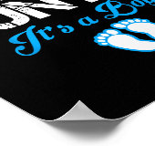 Proud New Auntie It's A Boy Gender Reveal Funny Fa ポスター (角)