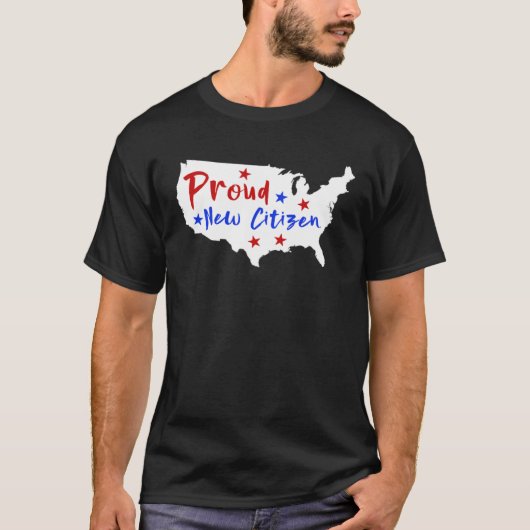 Proud New Citizen Women USA Citizen American Flag Tシャツ (正面)