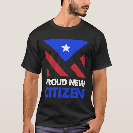 Proud New Citizen Women USA Citizen American Flag  Tシャツ (正面)