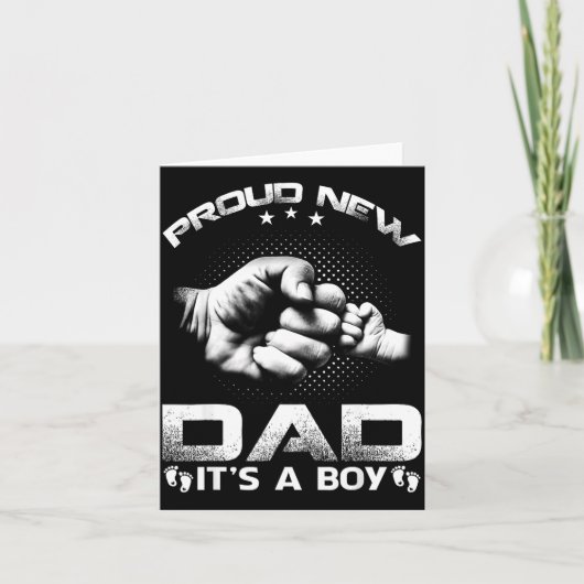 Proud New Dad It's A Boy  カード (正面)