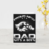 Proud New Dad It's A Boy  カード (黄色い花)