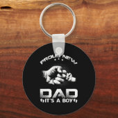 Proud New Dad It's A Boy  キーホルダー (正面)