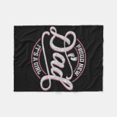 Proud New Dad It's A Girl Funny First Time Dad フリースブランケット (正面(横))