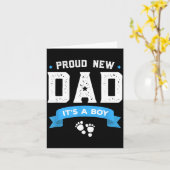 Proud New Dad Shirt Cute Its A Boy Gift Baby Fathe カード (黄色い花)