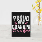 Proud New Grandpa It's A Girl Father Soon To Be Da カード (黄色い花)